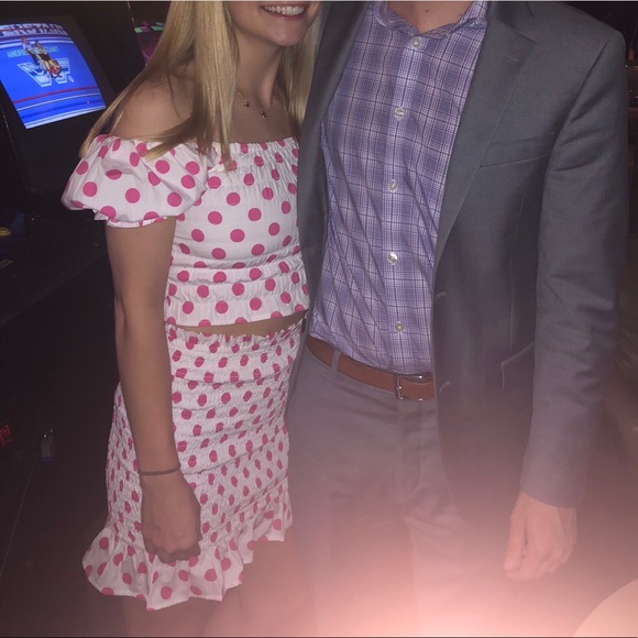 LOVERS + FRIENDS pink polka dot set - Picture 4 of 5